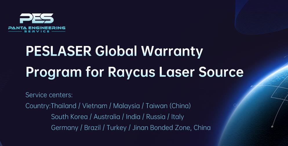PESLASER Wereldwijd Garantieprogramma voor Raycus Laser Source